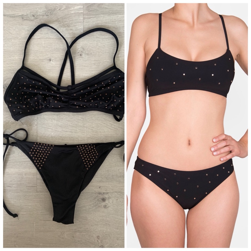 Vitamin A Black Studded Bikini